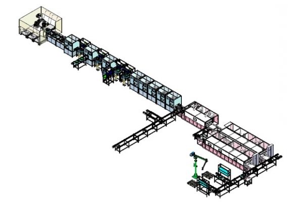 Automatic production line for string type energy storage inverters