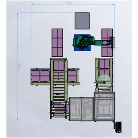 Battery packaging test line body