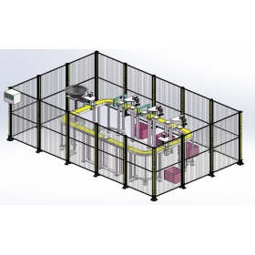 Circle line for automatic assembly and inspection of sheet metal parts